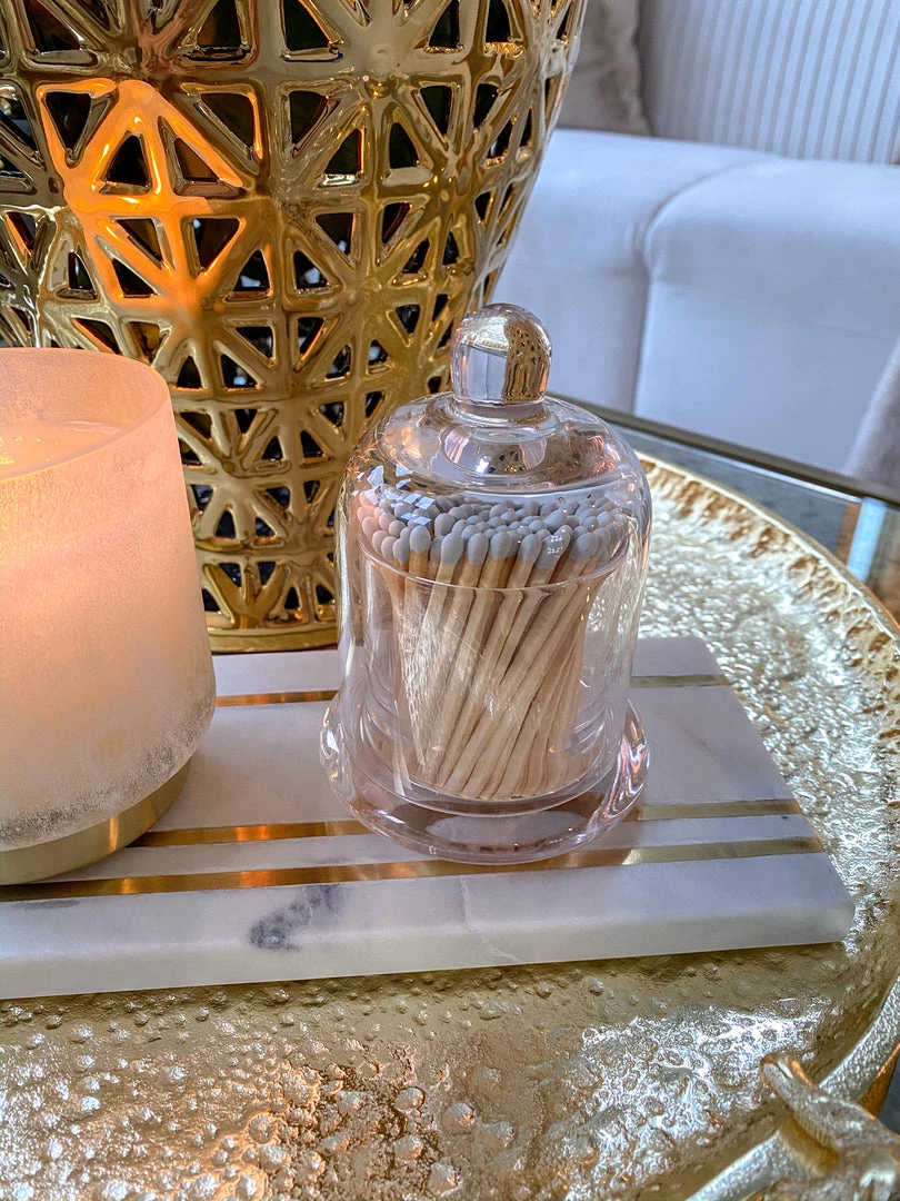 Inspire Me! Home Decor Glass Cloche With White Tip Matches