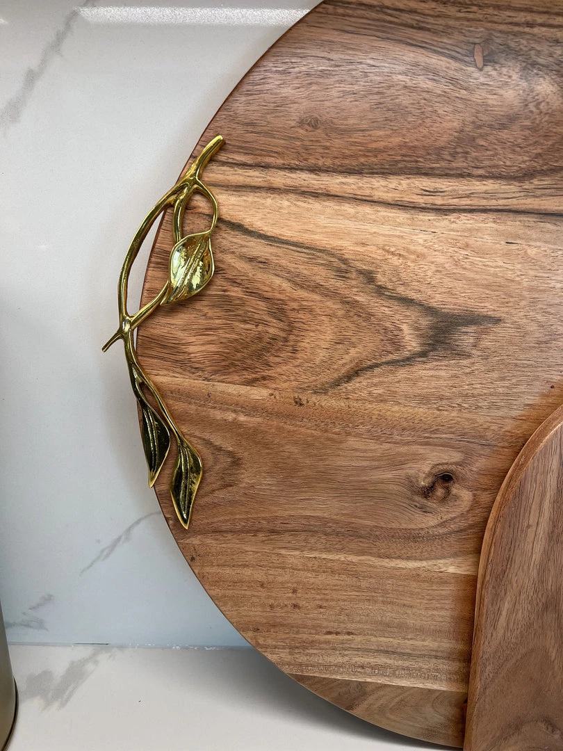 Inspire Me! Home Decor Large Wood Charcuterie Board Leaf Design (2 Styles)