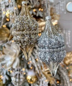 Inspire Me! Home Decor Glass Drop Ornaments (2 Colors)
