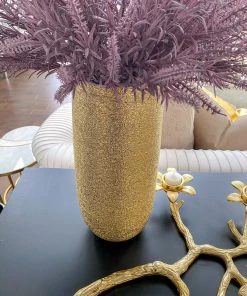 Inspire Me! Home Decor Gold Spun Textured Vase