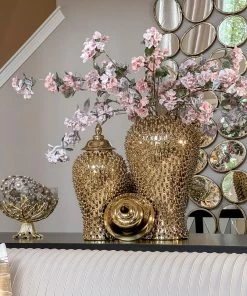 Inspire Me! Home Decor Gold Studded Ginger Jar (3 Sizes)