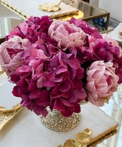 Inspire Me! Home Decor Floral Stems Real-Touch Hydrangea Stem (4 Colors)