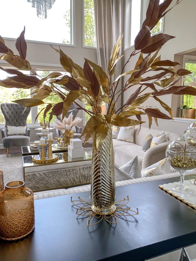 Inspire Me! Home Decor Decorative Gold Metal Flower/ Wall Art