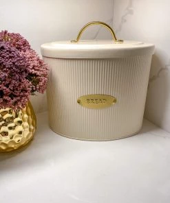 Inspire Me! Home Decor Breadbox With Gold Handle