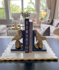 Inspire Me! Home Decor Gold Bird Resin Bookends