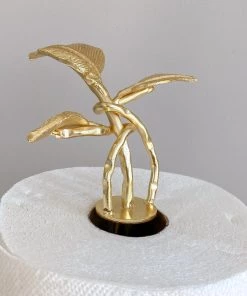 Inspire Me! Home Decor Gold Leaf Detailed Paper Towel Holder