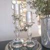 Inspire Me! Home Decor Glass Candle Holder With Silver Ruffle Detail (2 Sizes)