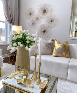 Inspire Me! Home Decor Geometric Candlesticks (2 Sizes And 2 Colors)