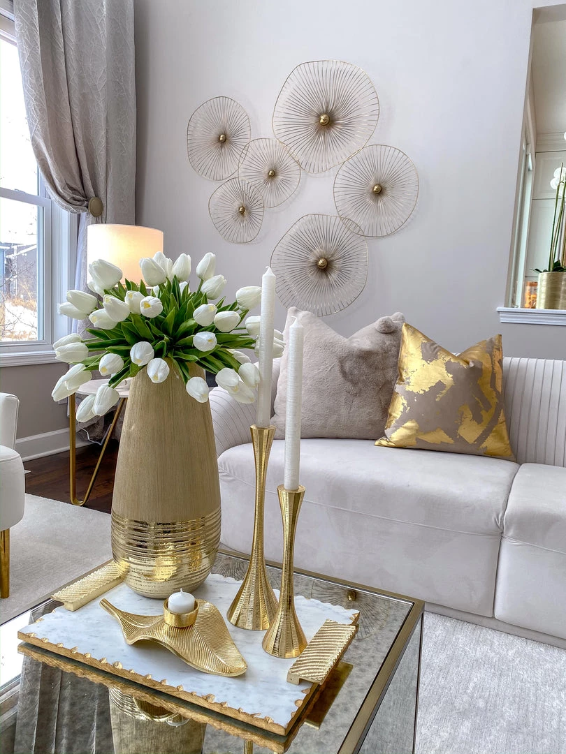 Inspire Me! Home Decor Geometric Candlesticks (2 Sizes And 2 Colors)