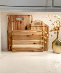 Inspire Me! Home Decor KITCHEN Large Wood Cutting Board With Handle And Groove