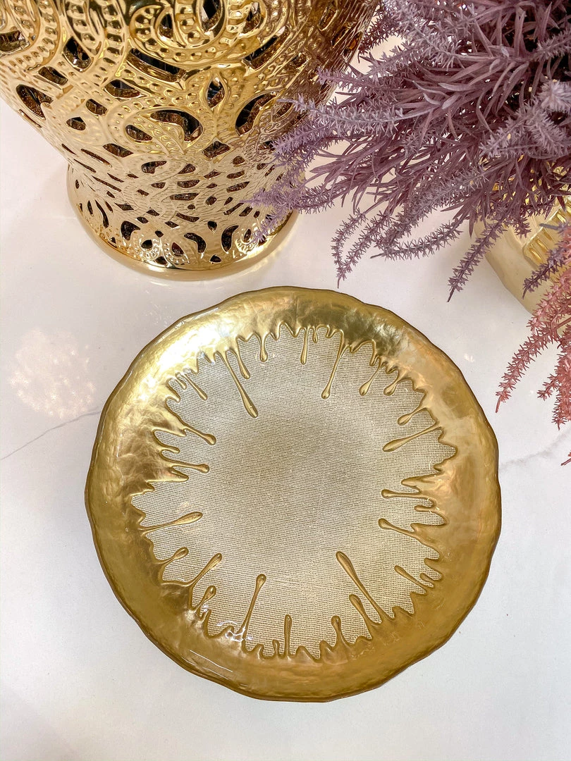 Inspire Me! Home Decor Gold Dipped Large Bowl