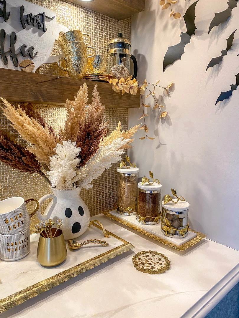 Inspire Me! Home Decor Ghost Ceramic Pitcher With Broom Spoon