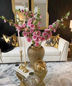 Inspire Me! Home Decor Floral Stems Hollyhock Stem (3 Colors)