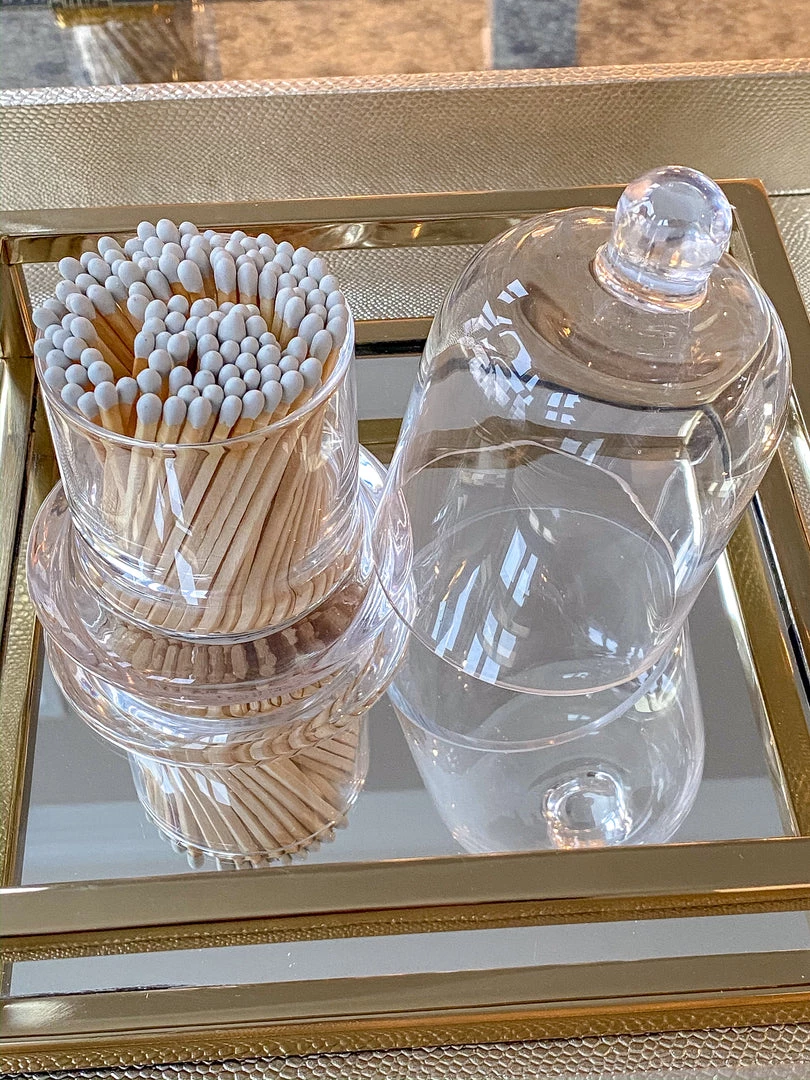 Inspire Me! Home Decor Glass Cloche With White Tip Matches