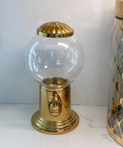 Inspire Me! Home Decor Gold Gumball Machine