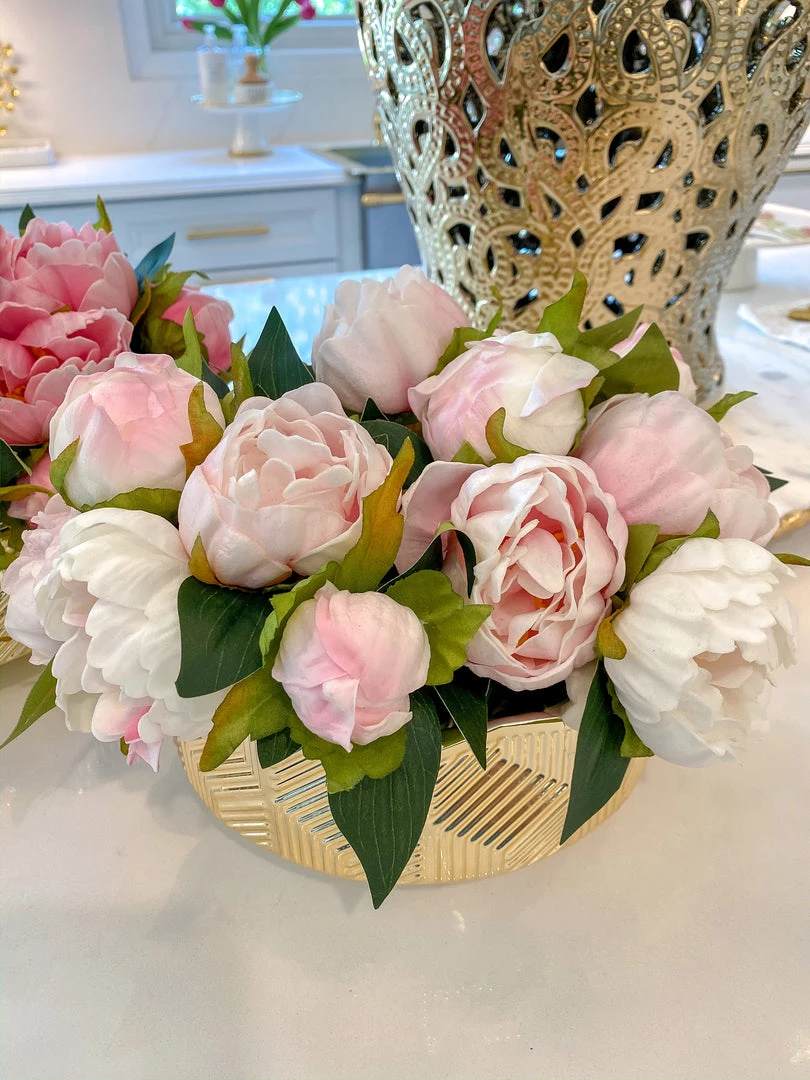 Inspire Me! Home Decor Real Touch Light Color Peony Bundles (3 Colors)