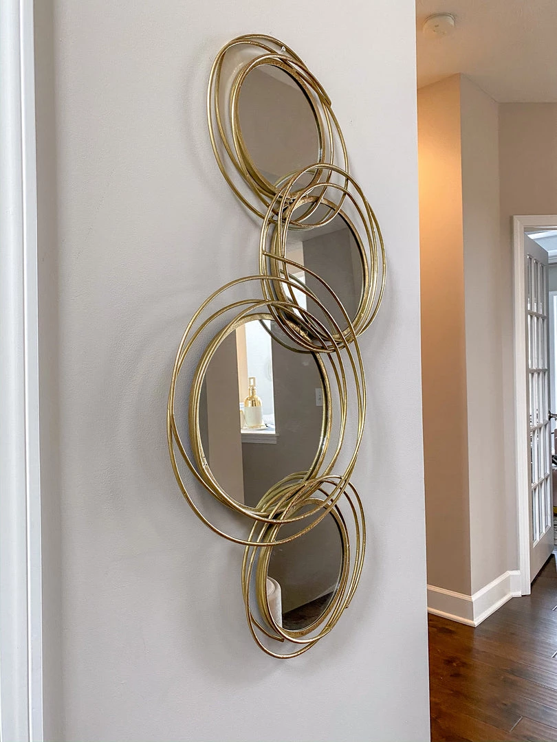 Inspire Me! Home Decor WALL ART & MIRRORS Spiral Circle Wall Mirror (2 Colors)