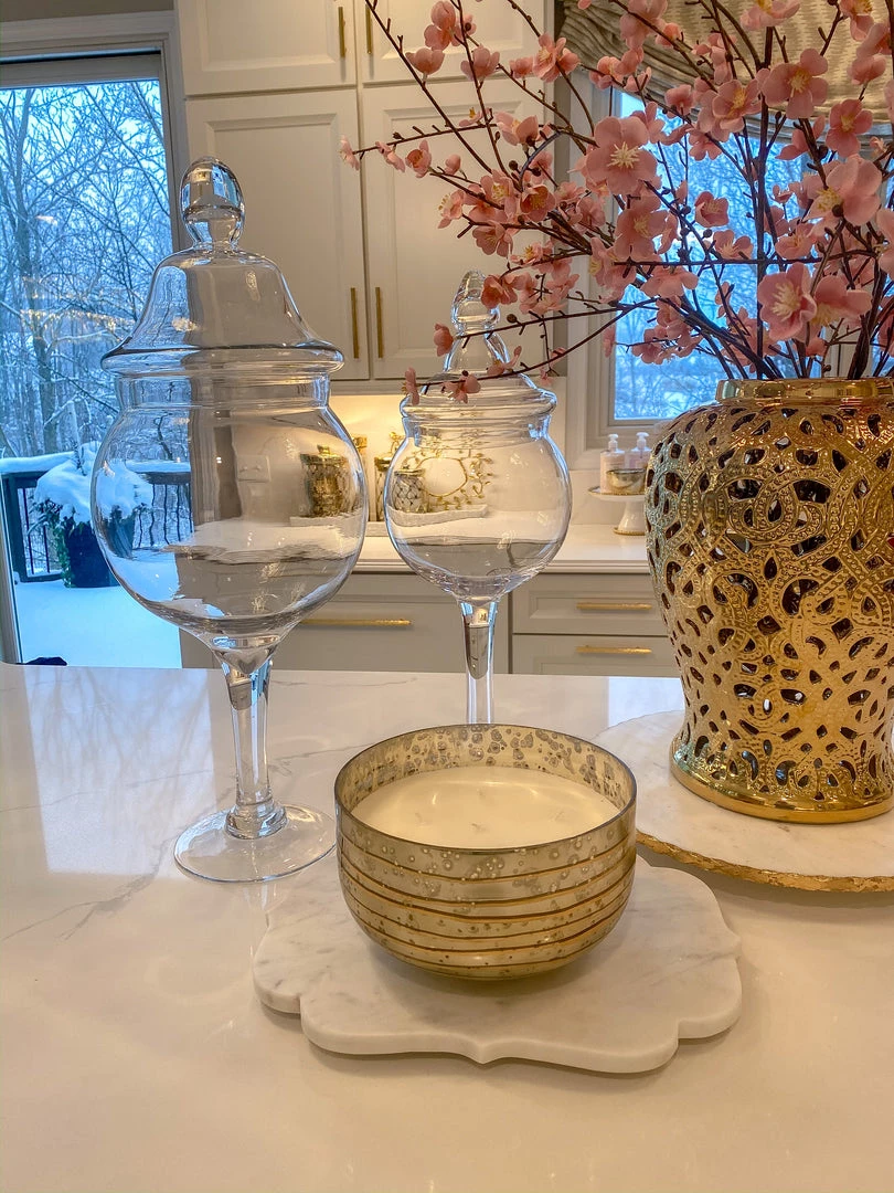 Inspire Me! Home Decor Glass Stem Jar (2 Sizes) Jars