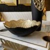 Inspire Me! Home Decor Gold And Matte Black Bowl W/ Textured Finish