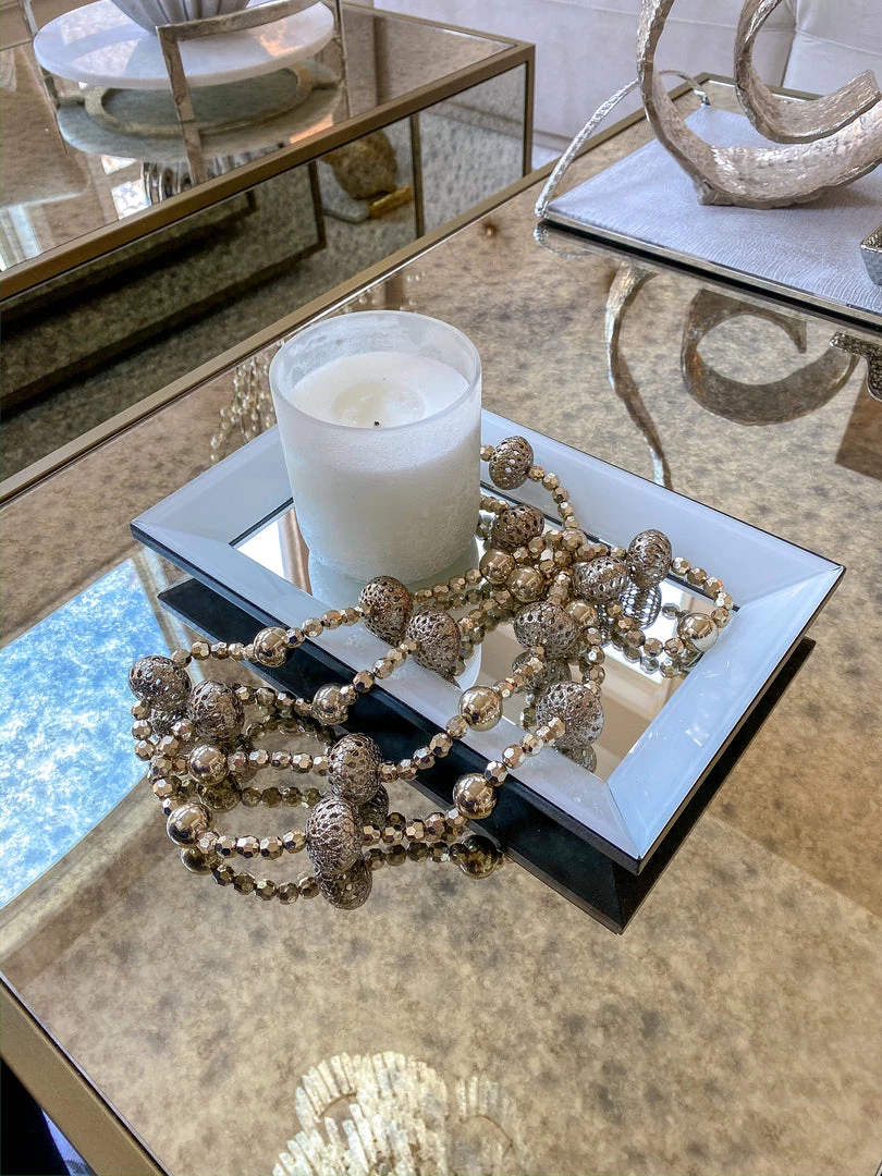 Inspire Me! Home Decor Bevelled Glass Mirror Tray