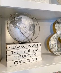 Inspire Me! Home Decor Silver Globe Office Decor