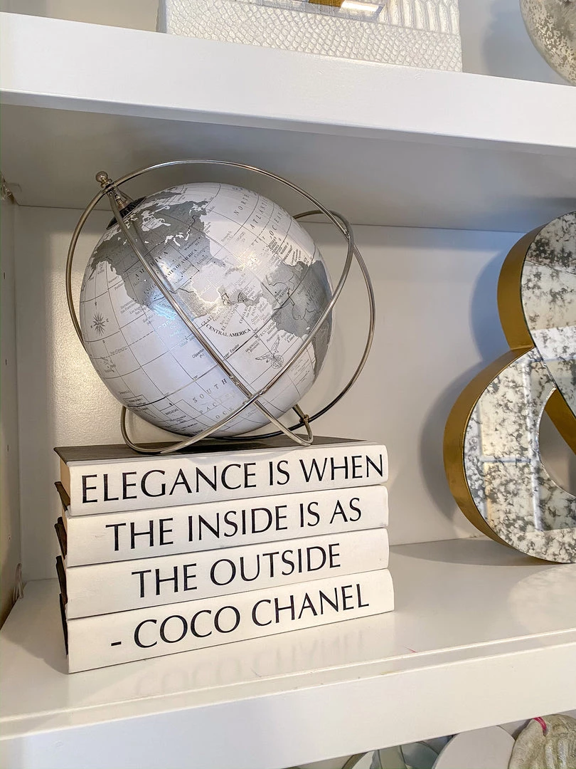 Inspire Me! Home Decor Silver Globe Office Decor
