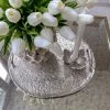 Inspire Me! Home Decor Silver Metal Textured Organic Shape Tray