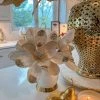 Inspire Me! Home Decor Large Beaded Ivory Magnolia Stem