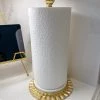 Inspire Me! Home Decor Gold Ripple Edge Paper Towel Holder With Marble Base (2 Colors)