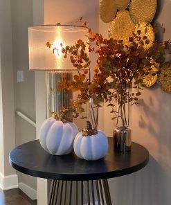 Inspire Me! Home Decor Glass Vase With Gold Rim And Base (2 Sizes)