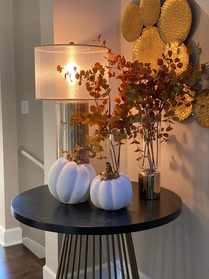 Inspire Me! Home Decor Glass Vase With Gold Rim And Base (2 Sizes)