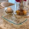 Inspire Me! Home Decor Rectangular Pyrex With Gold Branch Detailed Holder
