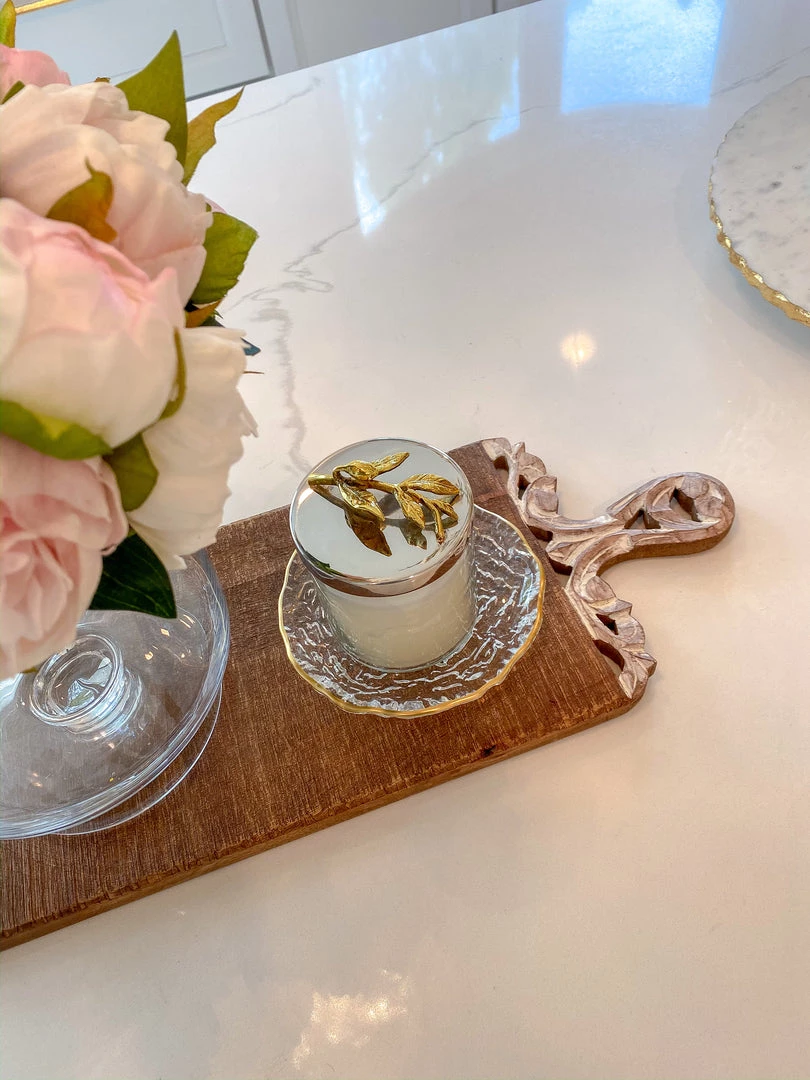 Inspire Me! Home Decor Mango Wood Scroll Handle Serving Trays (2 Styles)