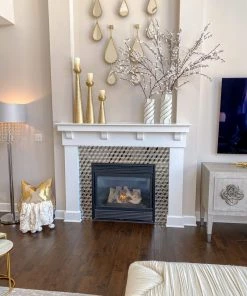 Inspire Me! Home Decor X-Tall Gold Textured Candle Holders (3 Sizes)