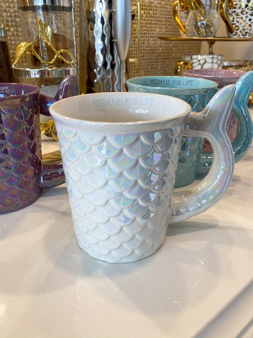 Inspire Me! Home Decor Set Of 4 Mermaid Mugs KITCHEN