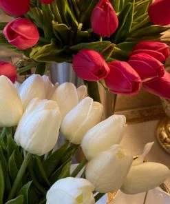 Inspire Me! Home Decor Real Touch Tulip Bouquet (8 Colors)