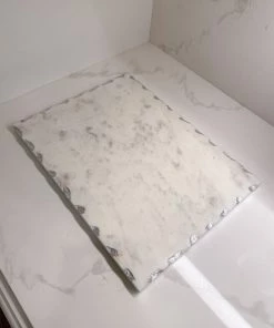 Inspire Me! Home Decor Marble Tray With Metallic Edge (2 Colors)