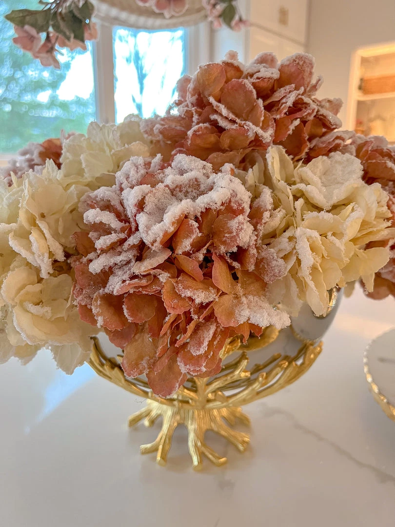 Inspire Me! Home Decor 27" Pink Snow Sprinkle Hydrangea Stem