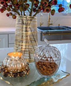 Inspire Me! Home Decor Glass Acorn Dish With Lid KITCHEN