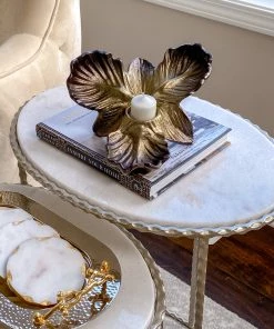 Inspire Me! Home Decor Large Blooming Flower Candle Holder