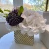 Inspire Me! Home Decor Gold Studded Glass Square Vase