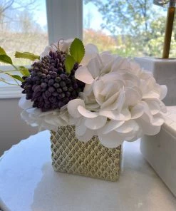 Inspire Me! Home Decor Gold Studded Glass Square Vase