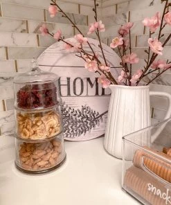 Inspire Me! Home Decor Three Section Clear Apothecary Jars With Lid (2 Sizes) KITCHEN