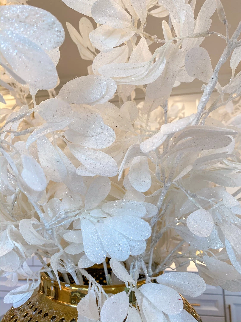 Inspire Me! Home Decor 45" Tall White Leaf Stem