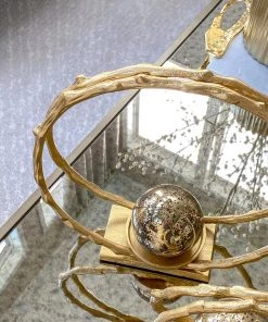 Inspire Me! Home Decor Circular Gold Metal Candle Holder (2 Sizes)