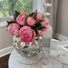 Inspire Me! Home Decor Real Touch Pink Tone Peony Bundle (3 Colors)