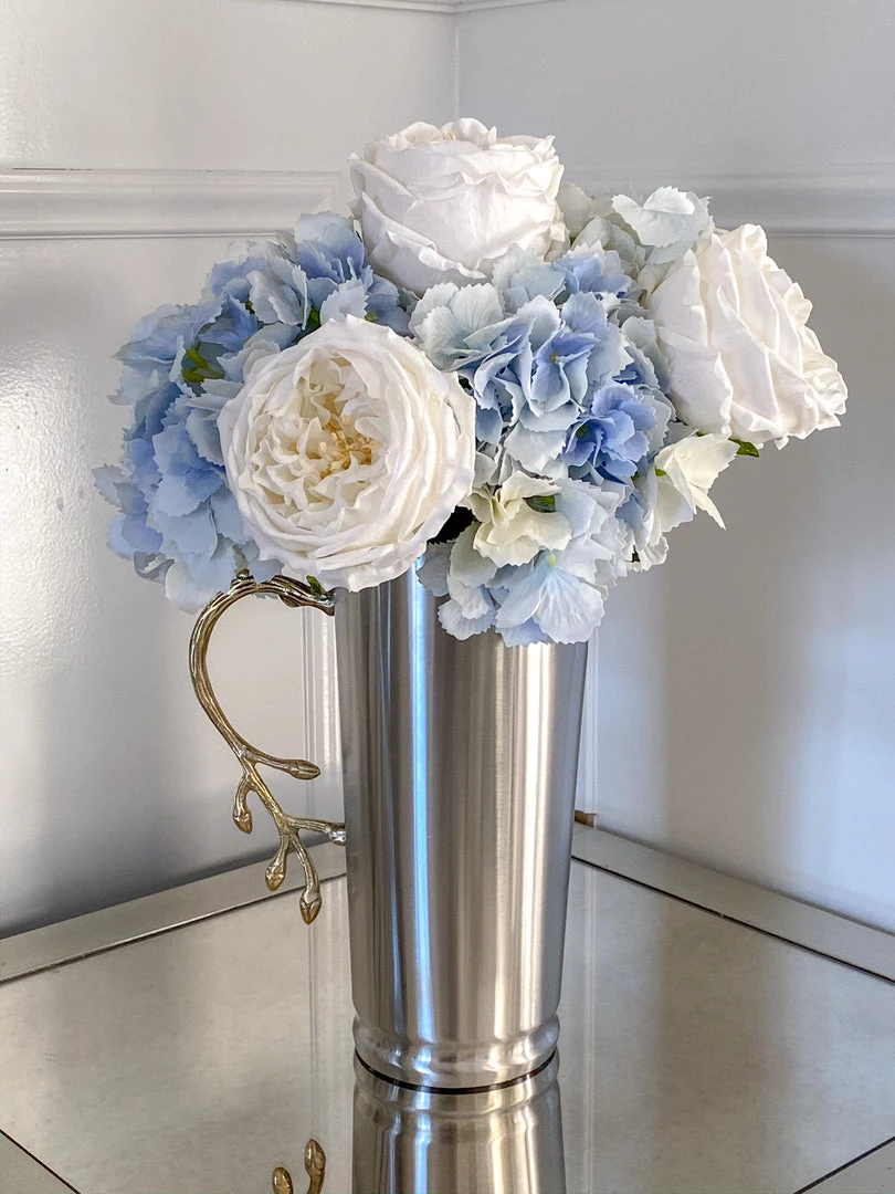 Inspire Me! Home Decor Real Touch Austin Rose (4 Colors) Floral Stems