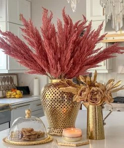 Inspire Me! Home Decor Mauve Feathered Pampa Grass Stem