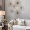 Inspire Me! Home Decor WALL ART & MIRRORS Gold Asymmetrical Circles Wall Art (Set Of 3 - 3 Different Sizes)