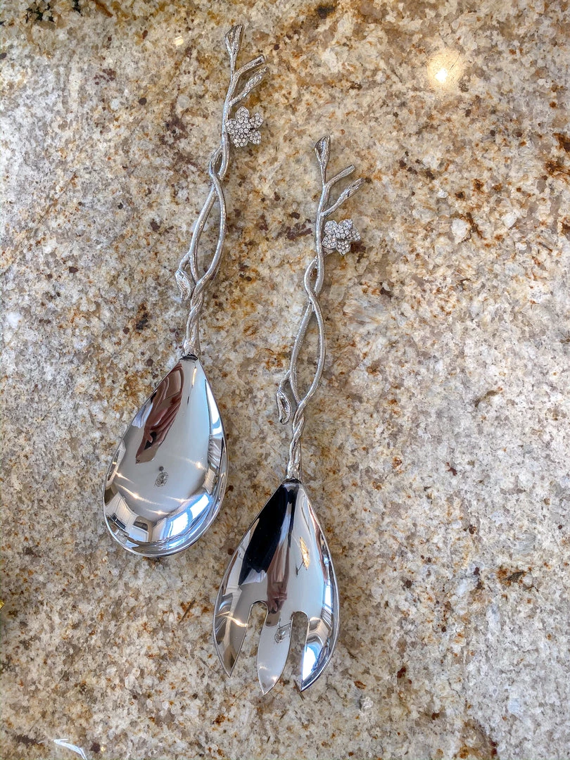 Inspire Me! Home Decor KITCHEN Crystal Detailed Leaf Server Set